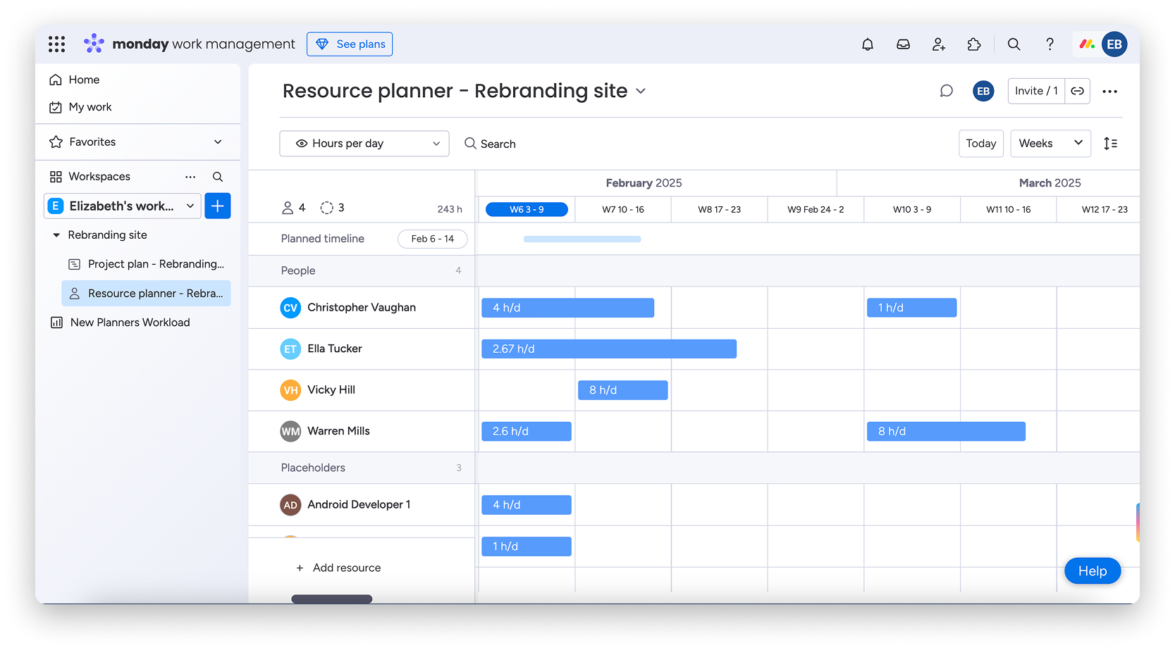 resource planner Monday_Resource Management for Enterprise