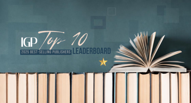 iG Publishing 2025-2026 年度十大暢銷出版社排行榜 (Top 10 Bestselling Publishers) 視覺圖，提供圖書館與學術機構頂尖的電子書館藏指標。