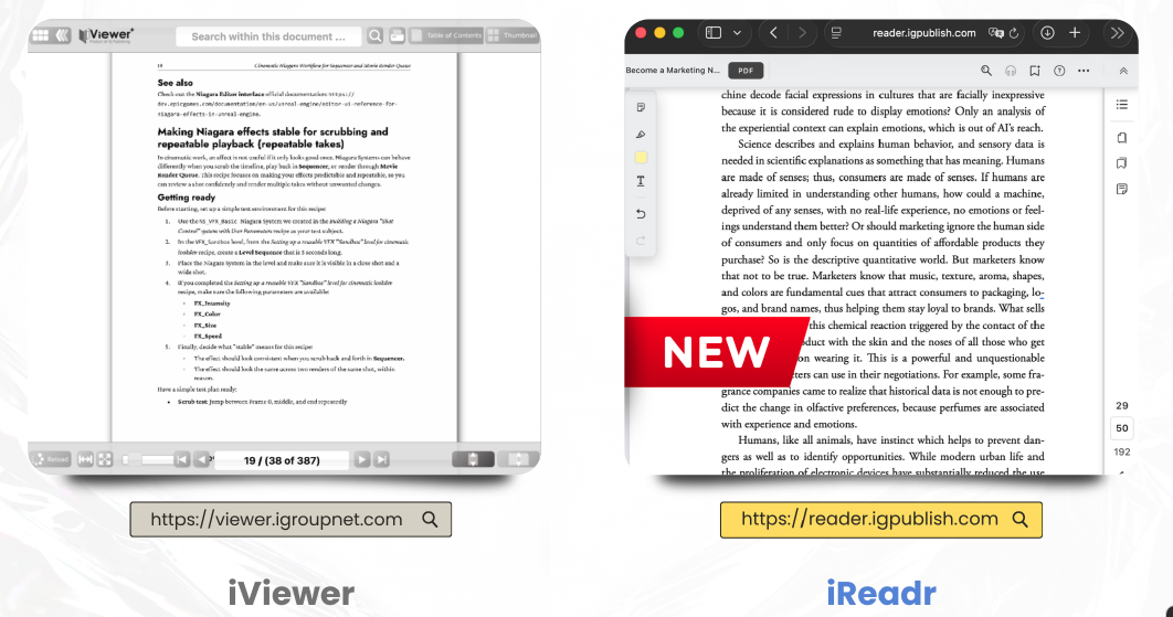 iReadr old & new iReadr